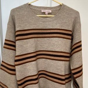 Women's beige/brown striped Philosophy sweater